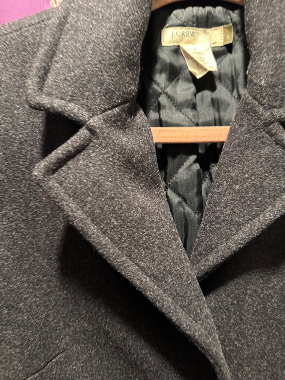 J. Crew Charcoal Wool Blend Pea Coat - Picture 4 of 11
